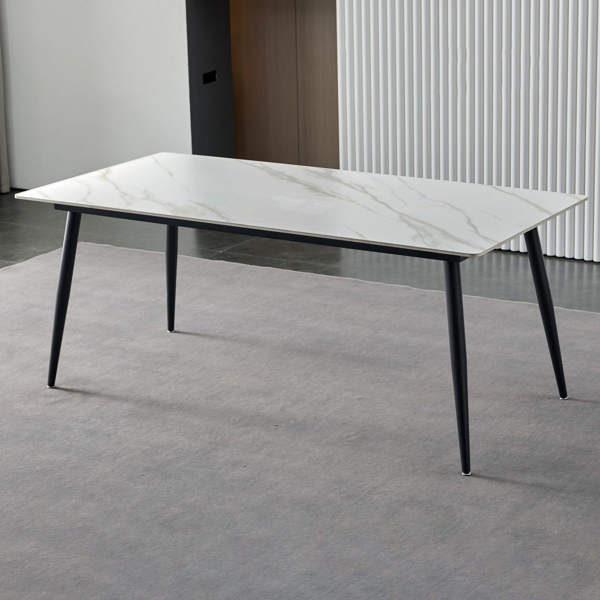 Contemporary Rectangle 4-foot Home Furniture Stone Dining Room Collection