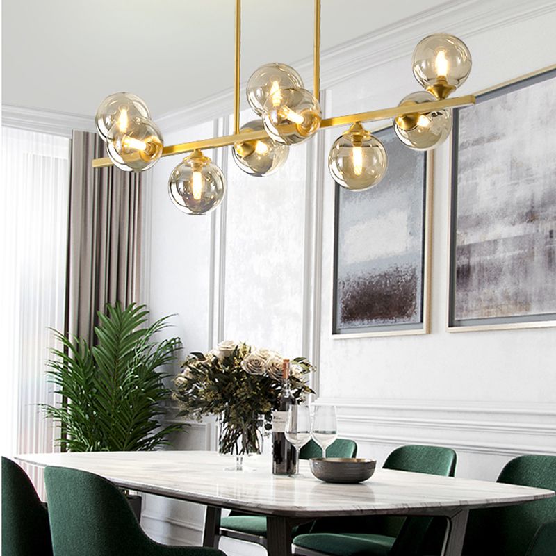 Globe Island Lighting Fixtures Modern Glass Pendant Lighting