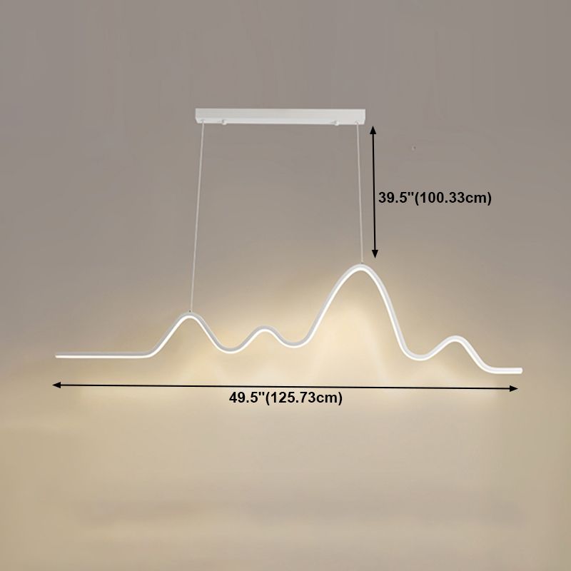 Nordic Minimalist Island Light Modern LED Pendant Lamp Fixture for Dining Room