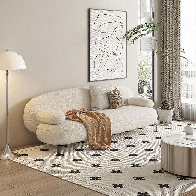 Contemporary Solid Color Sofa 31.49" Wide Pillow Top Arm Sofa