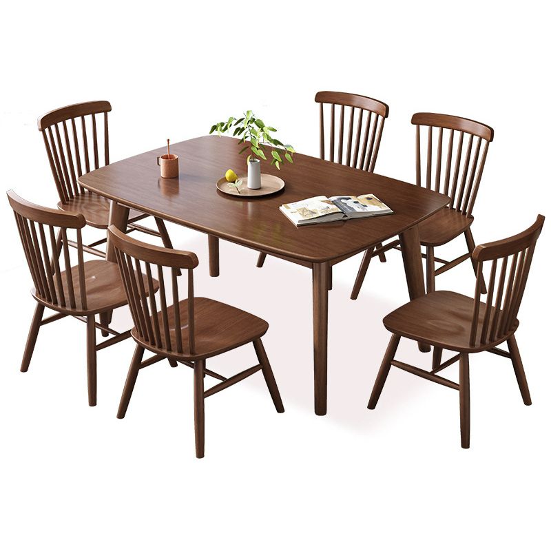 1/2/5/7 Pieces Modern Wood Furniture Standard Height Dining Table Set with 4 Legs