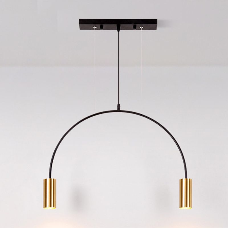 Cylinder Island Lights Contemporary Metal Island Chandelier Lights for Kitchen