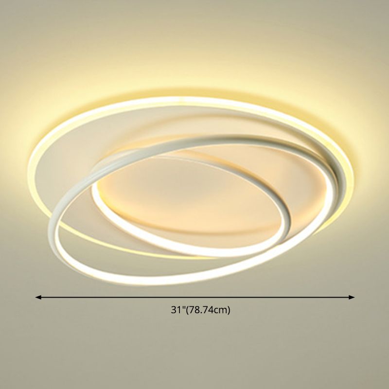 Style simple anneau encastré lampe métallique chambre plafond encastré lumière LED