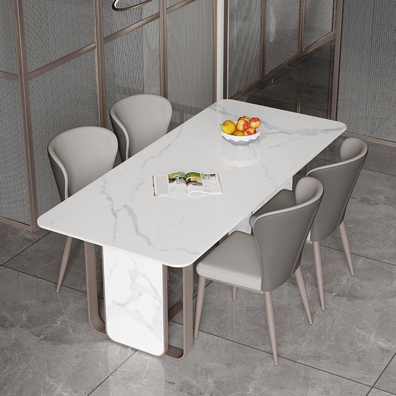 Designer Style Sintered Stone Dining Set Rectangle 1/3/4/5 Pieces Dining Table with Chairs
