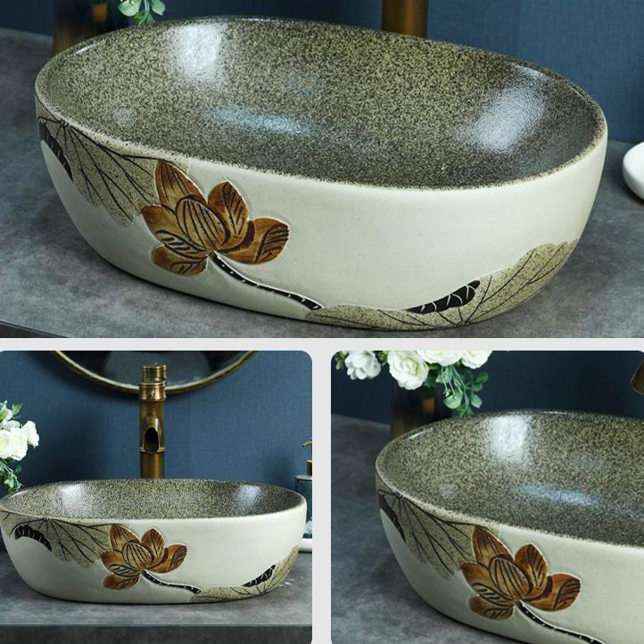 Porcelain Vessel Bathroom Sink Modern No Craftsmanship Vessel Bathroom Sink Only