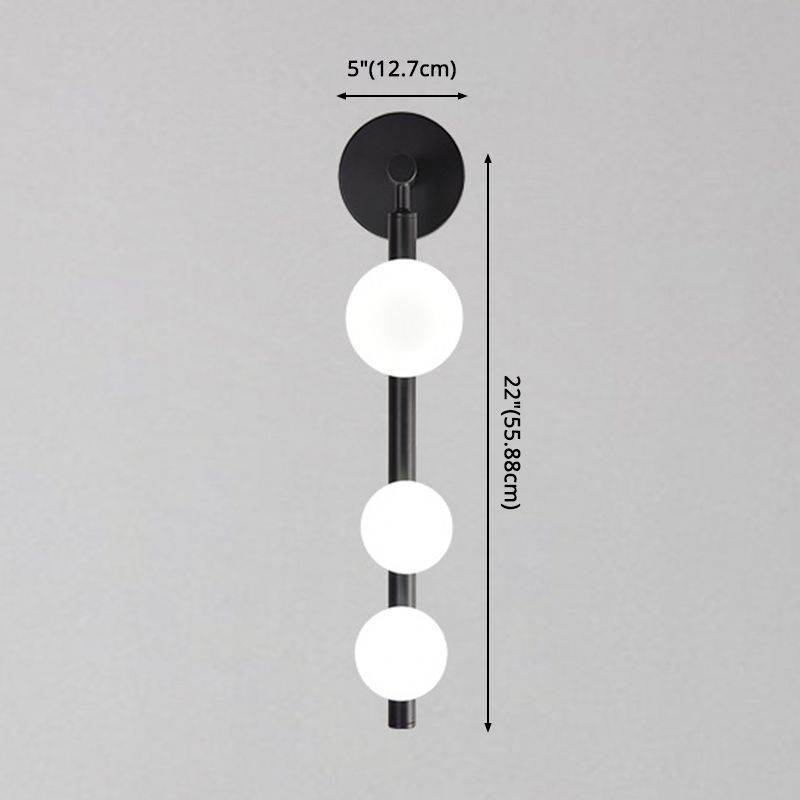 Luz de tocador esférico luz de pared moderna vidrio de estilo de lujo 3 luz de tocador de luz