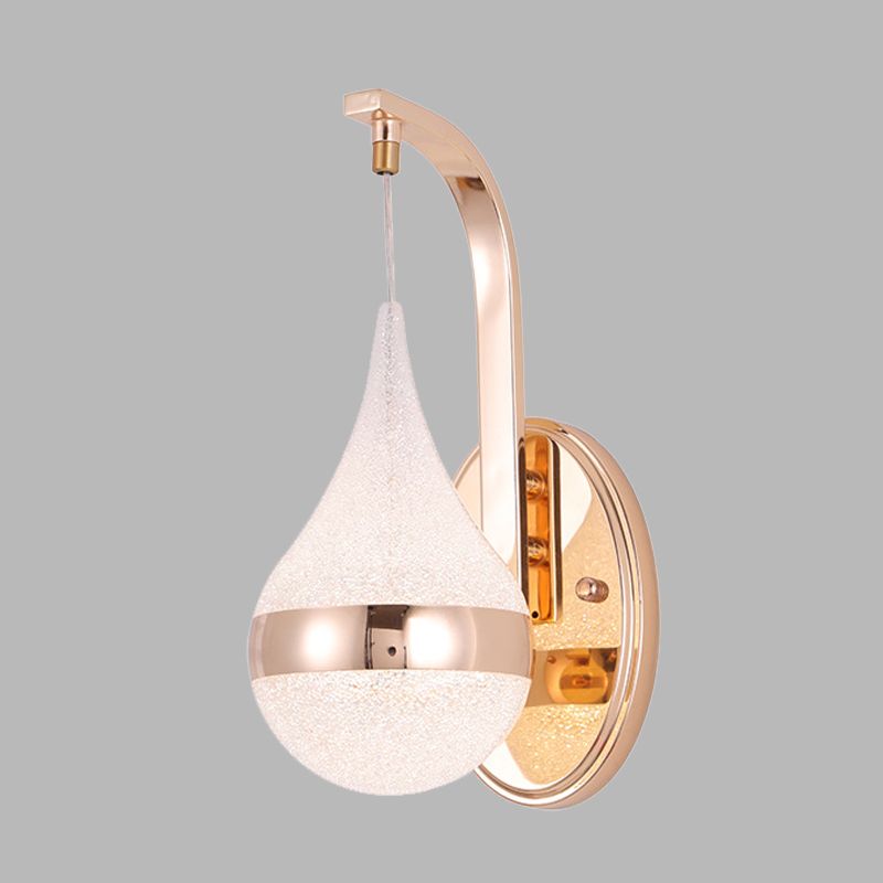 Acryl Waterdrop Wandlamp Modernisme Modernisme LED Wand SCONCE LAMP MET GOUD ACHTERPLATE