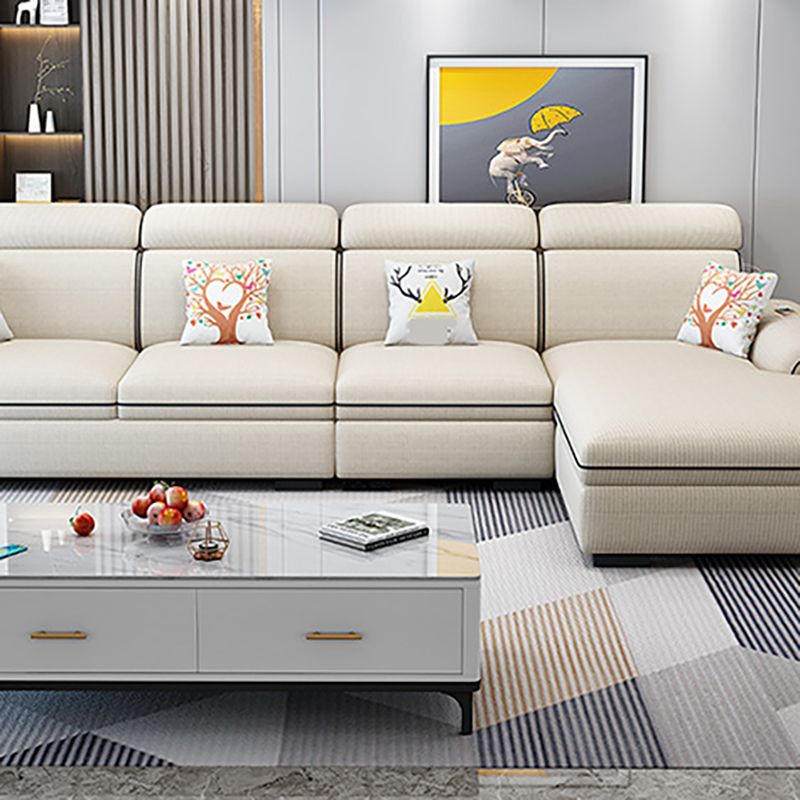 125.98"D x 70.87"W x 35.43"H Pillow Top Arm Sectionals, Modern High Back Sofa with Storage