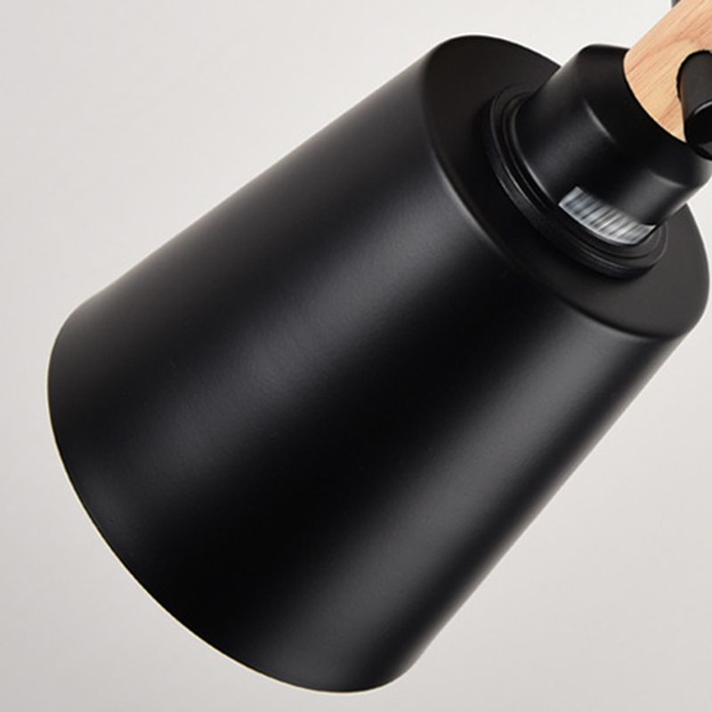 Murale en métal moderne Lumière Single Light Murce Murce avec bois pour la chambre