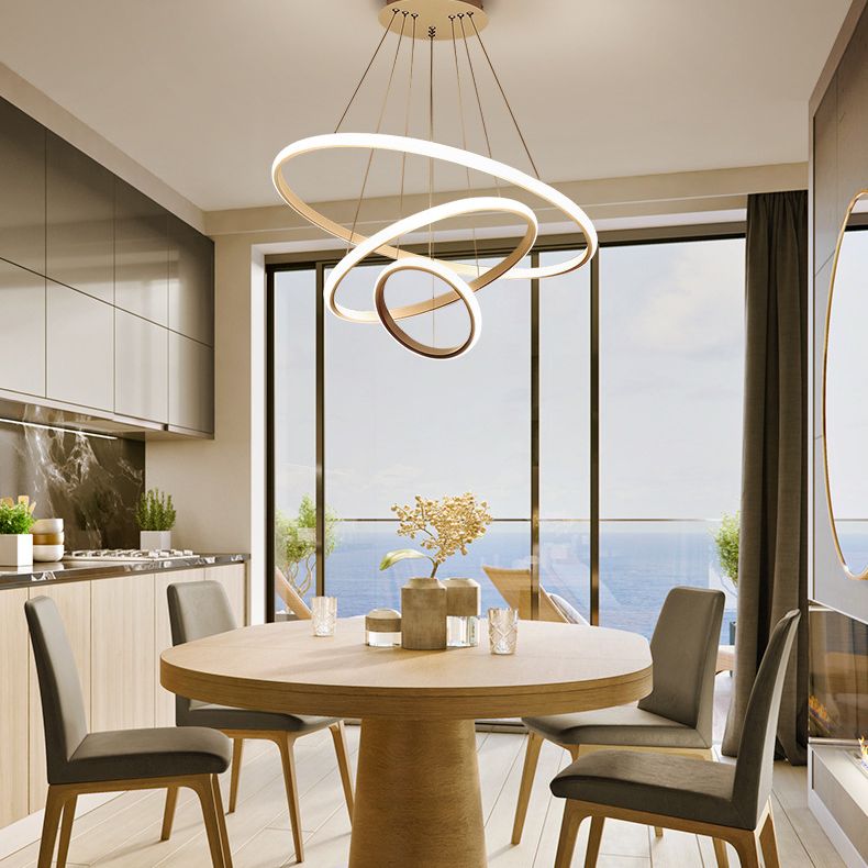 Rings Fissaggi di illuminazione a sospensione in metallo semplici apparecchi di illuminazione a sospensione camera da letto