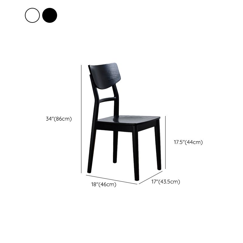Wood Kitchen Dining Side Chair Contemporary Open Back Dining Side Chair
