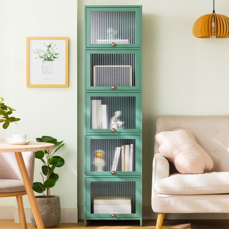 Rectangular Wood Cabinet, Modern Accent Chest with Acrylic 4/5 - Door
