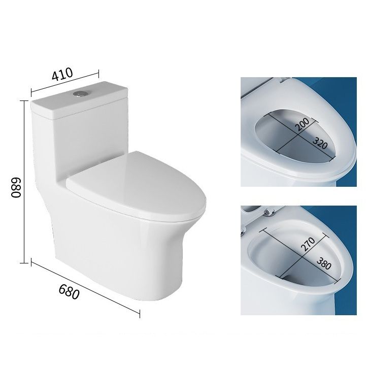 Porcelain Modern Urine Toilet Floor Mounted All-In-One Flush Toilet