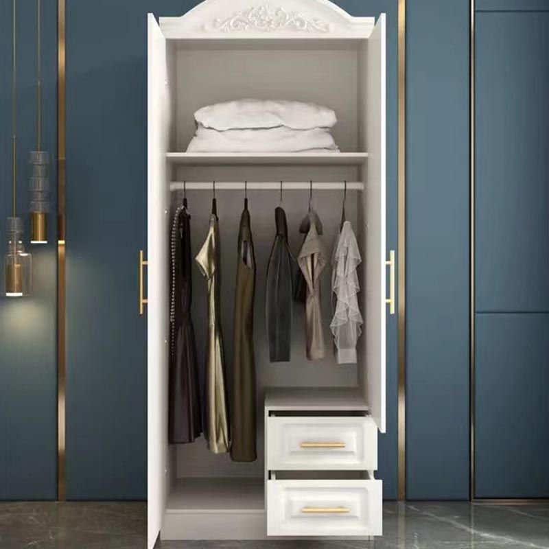 French Country Wardrobe White Wooden Wardrobe Closet for Bedroom
