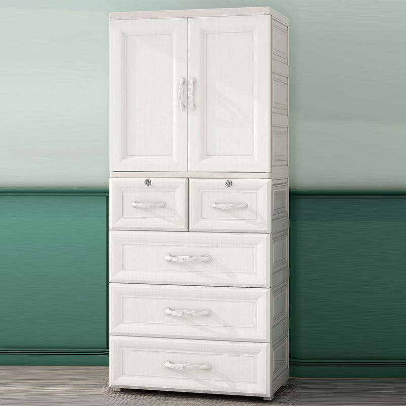 Bedroom Hinged Door Storage Cabinet Contemporary Plastic Cabinet