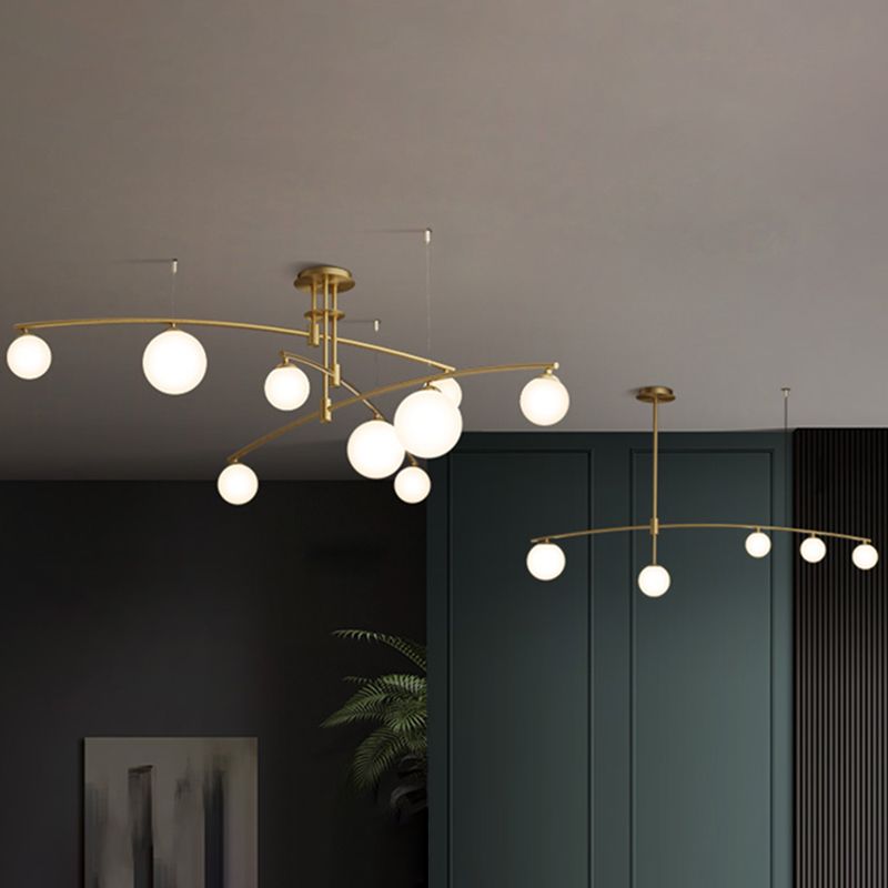 New Modern Glass Semi Flush Light Fixtures Bedroom Starburst Flush Mount Light with Shape