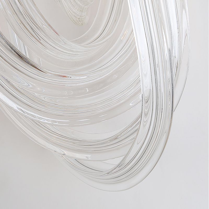 Lámpara de pared de oro de acero al carbono en moderna luz de pared de cristal de estilo de lujo para espacios interiores