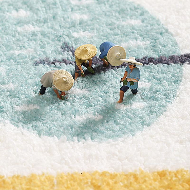 Tapis de couleur de contraste de tapis orange moderne Tapis lavable pour la décoration intérieure