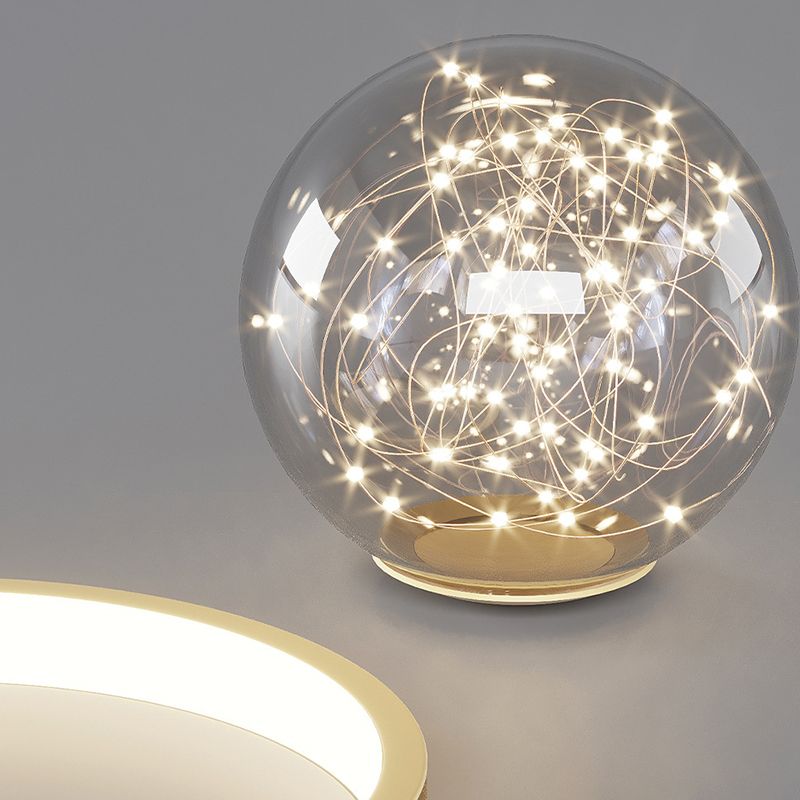 Gold LED Flush Ceiling Light Fixtures Modernist Flush Mount Fixture for Living Room