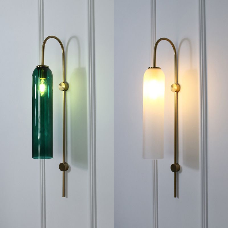 Glass Geometric Wall Mount Light Modern 1 Light Wall Mounted Light Fixture