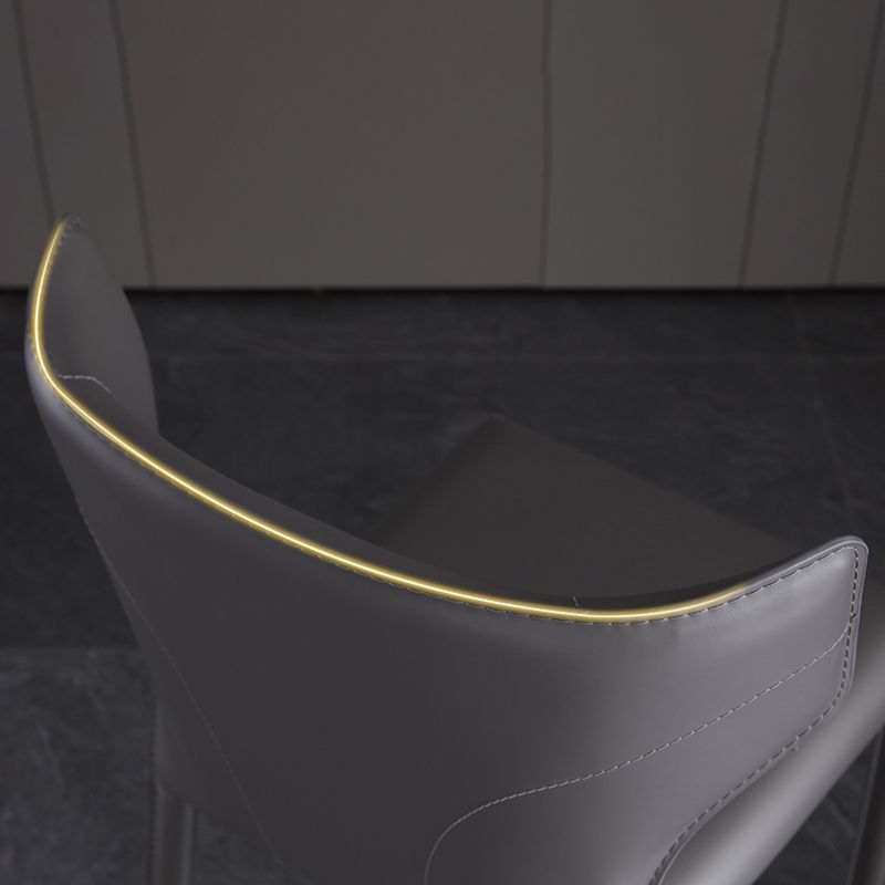 Industrial Wingback Side Chair Upholstered Armless Dining Chairs