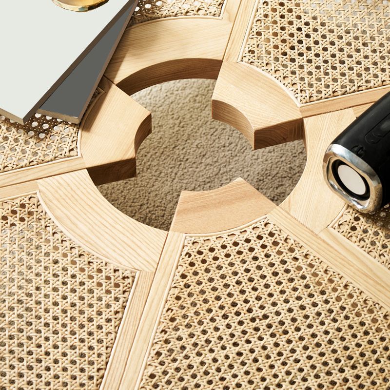 6 Legs Single Coffee Table Wooden Modernism Brown/Beige/Black Cocktail Table