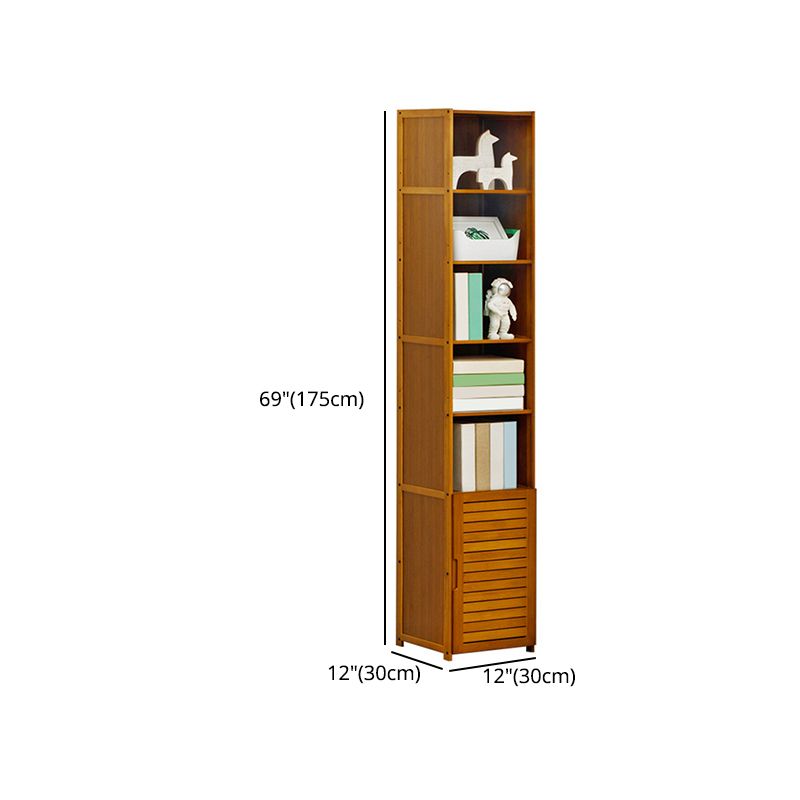 Modern Style Bookshelf Standard Closed Back Wooden Bookcase for Home