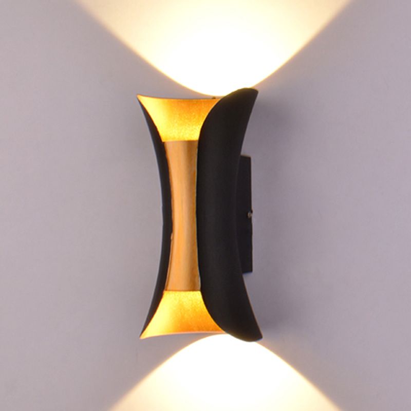 Éclairage d'applications mural incurvé métal