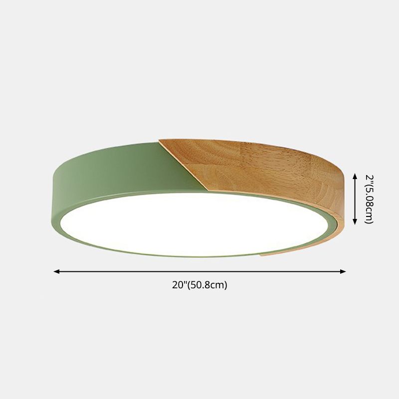 1-Light Round Flush Mount Light Modern Style Acrylic Flush Mount Lighting Fixtures