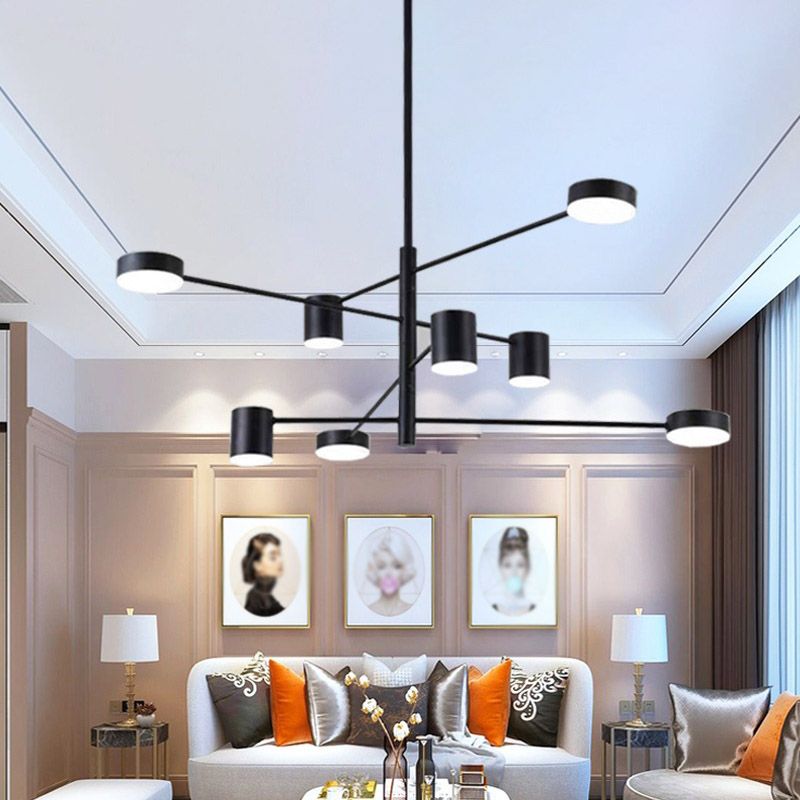 Metal Geometric Shape Chandelier Modern LED Chandelier Lamps for Bedroom