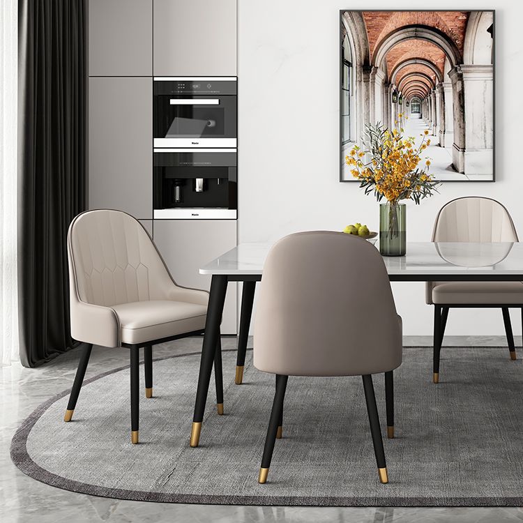 Simplicity Style 4 Legs Dining Site Table Stone Dining Room Furniture for Home Use