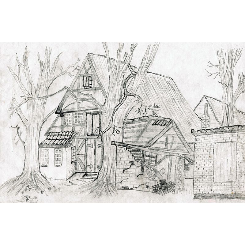 Modern Art Sketch Mural Eco-friendly Wallpaper Mildew Resistant Wall Decor