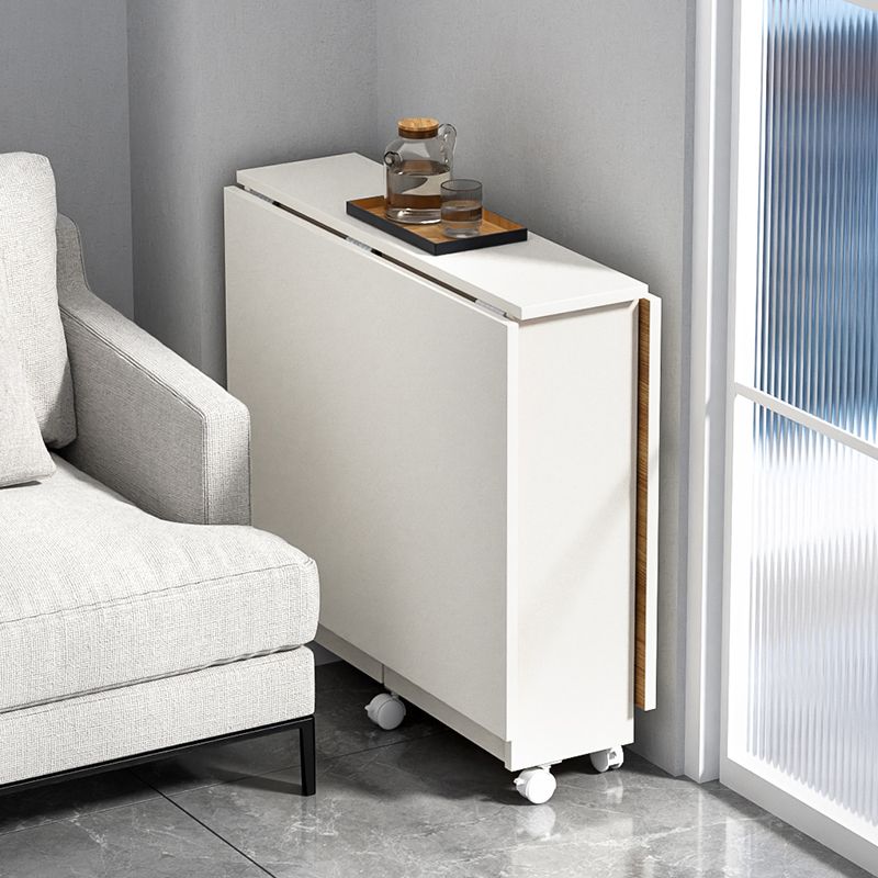 Mesa de madera de madera plegable artificial Mesa rectángulo extensible con base de caballete de almacenamiento
