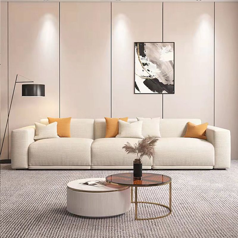 30" High Square Arm Modern Standard Sofa with Tight Back for Living Room, Apartment