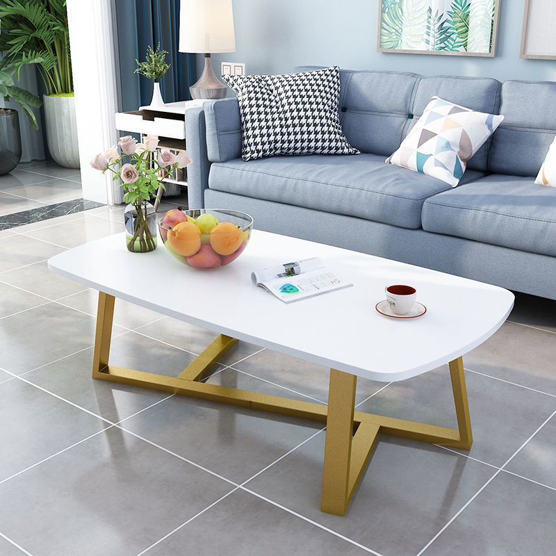 Cross Legs Coffee Table Rectangle Coffee Table for Living Room