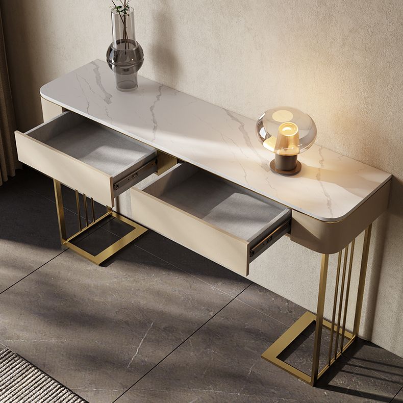 Contemporary Console Accent Table Antique Finish Console Sofa Table with Drawers