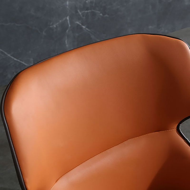 Sillón orejero de diseño moderno para el hogar, sillas laterales de comedor de cuero
