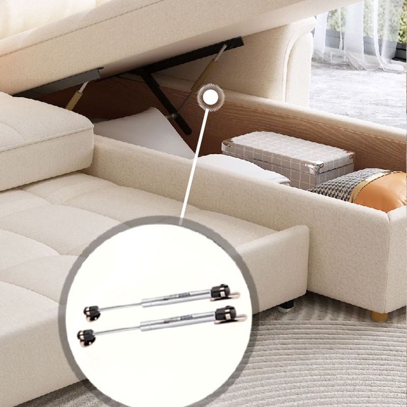 Modern Styled Metal Frame Sleeper Sofa Upholstered Square Arms Sofa Bed