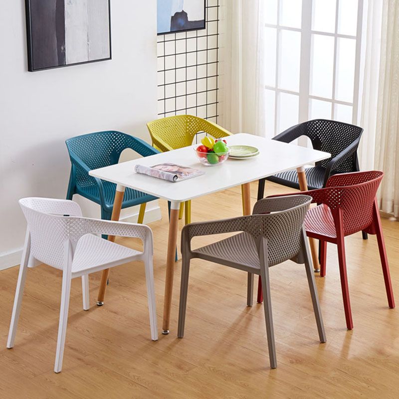 Silla escandinava plástica del respaldo sólido del sillón del comedor de la cocina