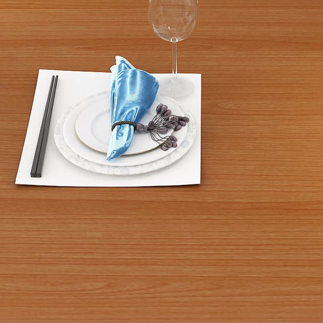 Solid Wood Dining Table Industrial Brown Dining Table with Black Frame