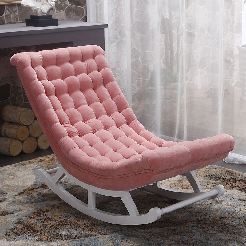 Solid Wood Base Leisure Chaise Rocking Chair Modern Home Lazy Sofa Chair