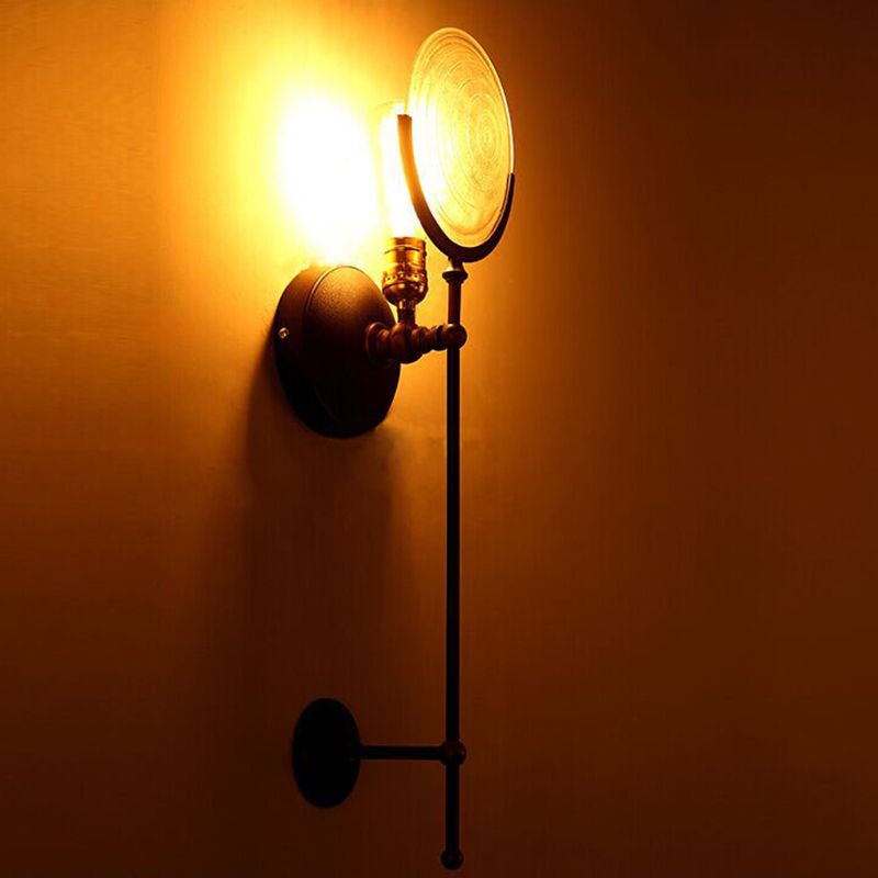 Vintage Industrial Disc Wand Monting Lighting Glaswandmontage Beleuchtung für Bett