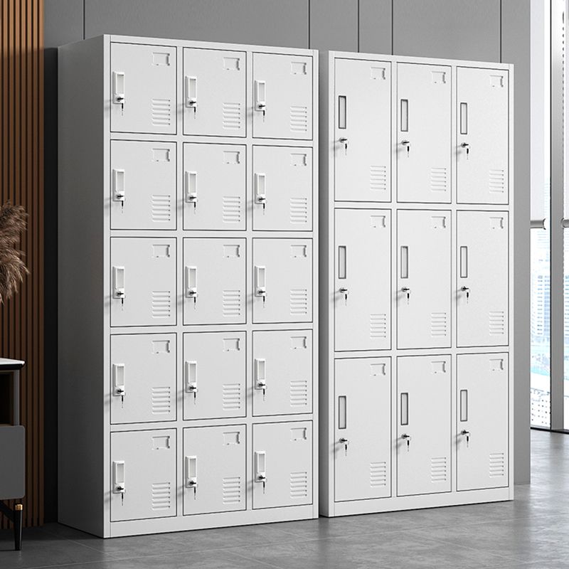 Steel Wardrobe Armoire Contemporary White Storage Cabinet for Home