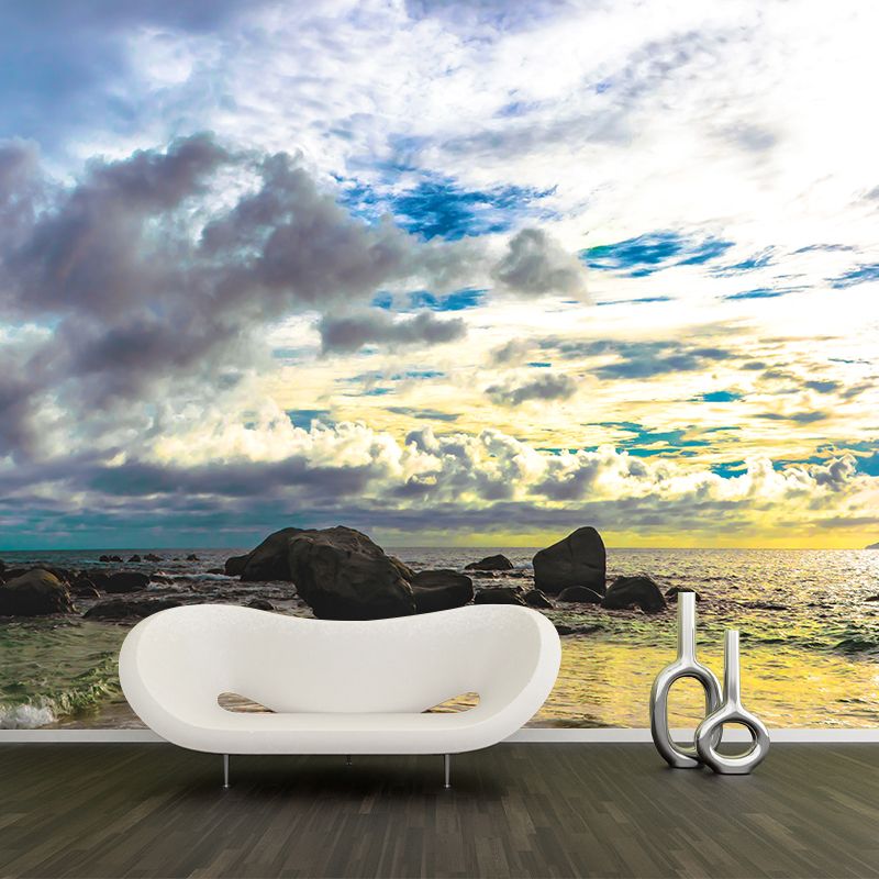 Blue Sea Wall Mural Home Decoration Bathroom Floor Murals, Made to Measure