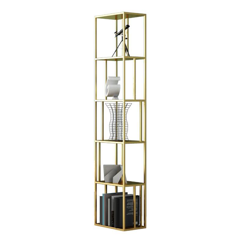 Glam Shelves Included Bookcase Standard Metal Open Back Bookshelf