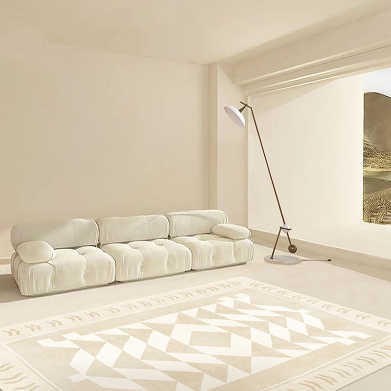 Wabi-Sabi Plain Rug Polyester Indoor Rug Non-Slip Carpet for Living Room and Bedroom