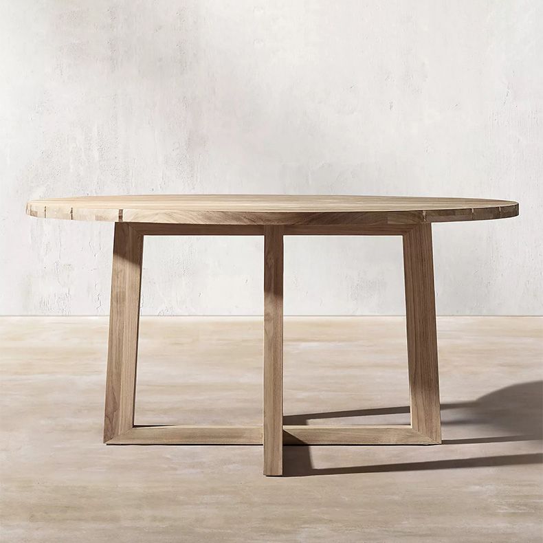 Farmhouse Dining Table Outdoor Solid Wood Unfinished Dining Table