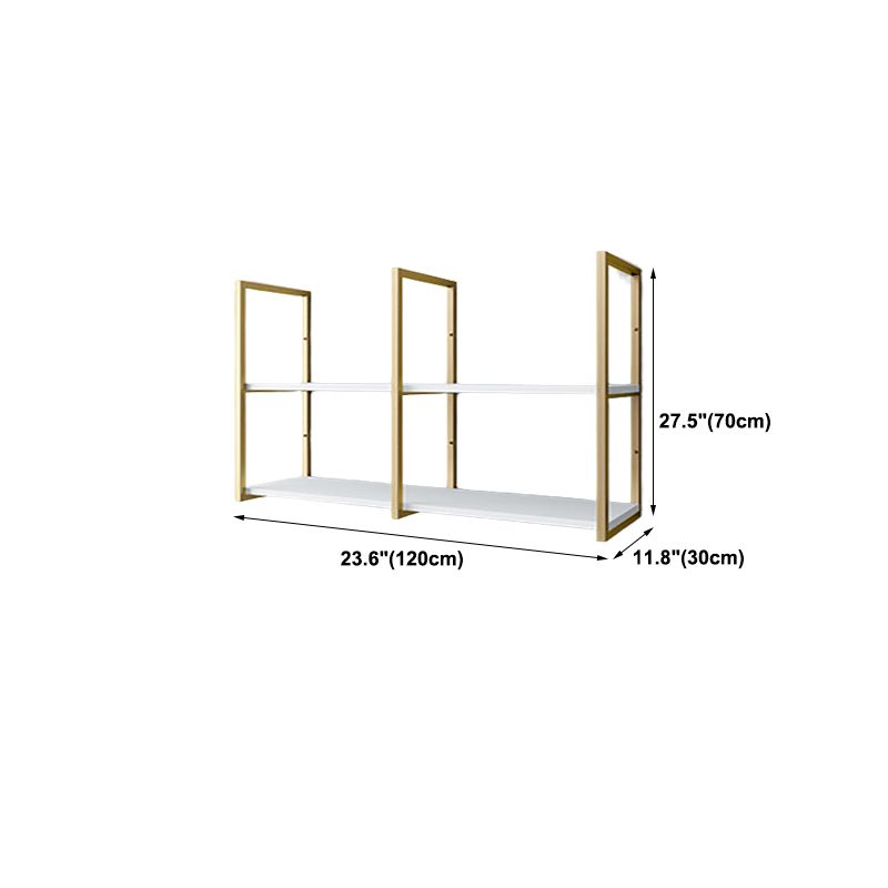 Etagere Bookcase with Wall Mounted Shelves Metal Bookshelf for Home Office