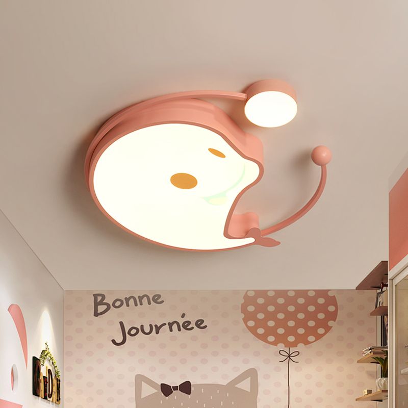 Dolphin Baby Room LED LED Frome Acrilico Cartoon vicino all'illuminazione del soffitto in rosa/bianco/blu
