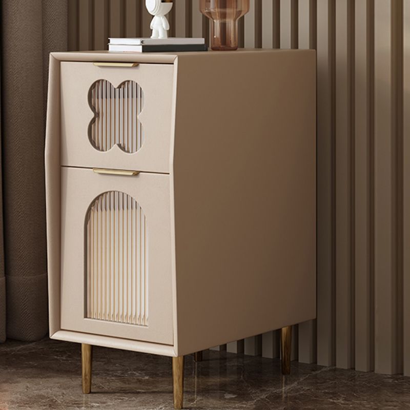 Solid Wood Drawer Storage Night Table Modernism Bed Nightstand